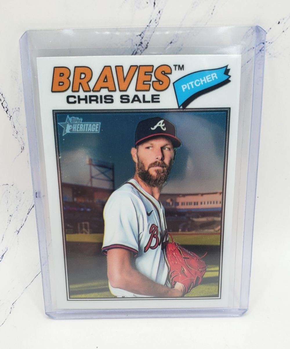 Chris Sale 2026 Topps Heritage #278 White Chrome SP Atlanta Braves